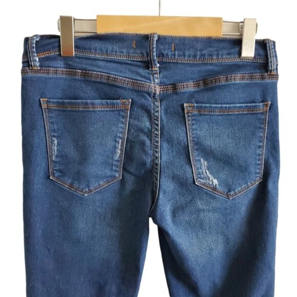 Free People Blue Cropped Jeans Size 29 - Picture 4 of 6